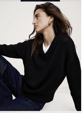 Banana Republic Cotton V-Neck Sweater